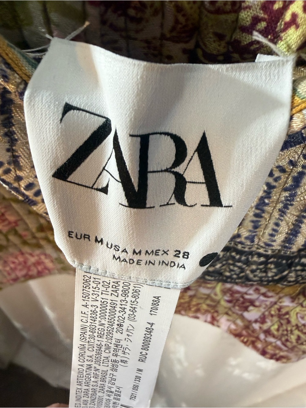 Zara Multicolor Quilted Patchwork Jacket - Picture 2 of 5